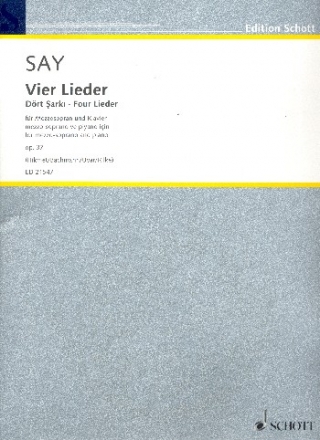 4 Lieder op.37 fr Mezzosopran und Klavier Partitur (tr/dt)