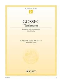 Gossec, Franois-Joseph: Tambourin fr Violine und Klavier