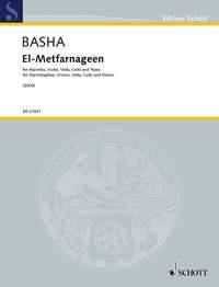 Basha, Mohamed Saad: El-Metfarnageen fr Marimbaphon, Violine, Viola, Violoncello und Klavier Partitur und Stimmen