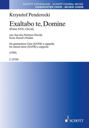 Exaltabo te Domine fr gem Chor a cappella Partitur
