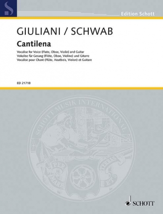 Cantilena fr Gesang (Flte, Oboe, Violine) und Gitarre Partitur und Stimme