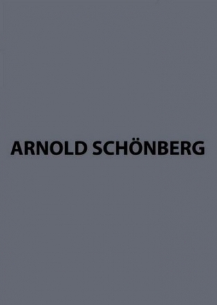 Schoenberg, Arnold: Kammermusik II Kritischer Bericht, Skizzen, Frhfassung des V. Satzes, Entstehungs- u Kritischer Bericht - Gesamtausgabe
