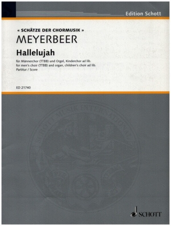 Hallelujah op. 137 fr Mnnerchor (TTBB) und Orgel, Kinderchor ad libitum Partitur