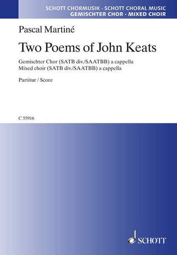 Two Poems of John Keats fr gemischten Chor (SATB div./SAATBB) a cappella Chorpartitur