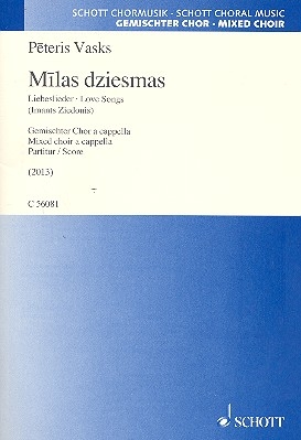 Milas dziesmas fr gem Chor a cappella Partitur (lett)