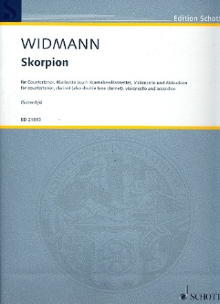 Skorpion fr Countertenor, Klarinette (auch Kontrabassklarinette), Violoncello  Partitur und Stimmen