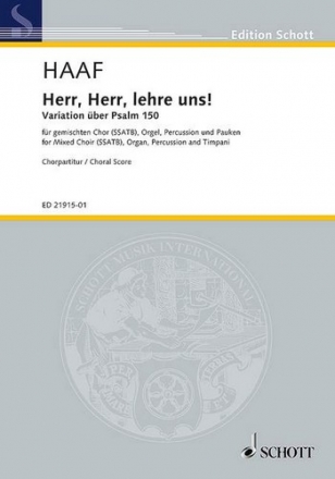 Herr Herr lehre uns fr gem Chor, Orgel und 2 Schlagzeuger Chorpartitur