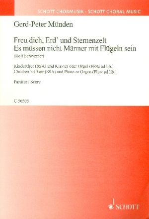 2 Lieder fr Kinderchor und Klavier (Orgel) (Flte ad lib) Partitur