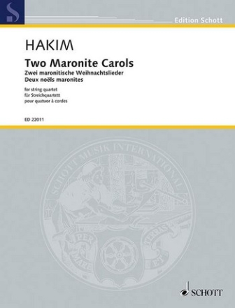 2 maronitische Weihnachtslieder fr Streichquartett Partitur und Stimmen