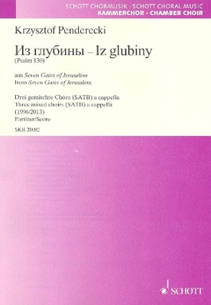 Iz glubniny fr 3 gem Chre a cappella Partitur (russ/kyr)