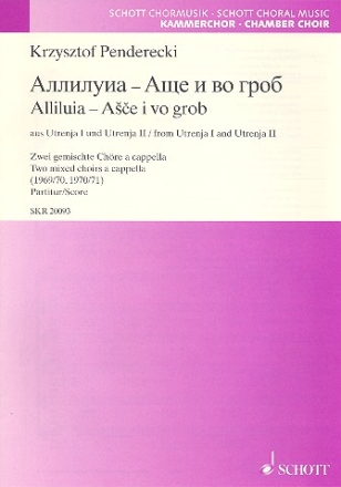 Alliluia und Ascai fr gem Chor a cappella Partitur