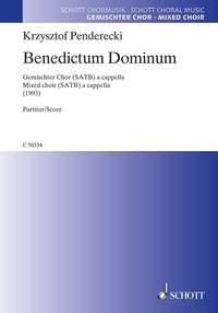 Benedictum Dominum fr gem Chor a cappella Partitur