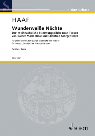 Wunderweie Nchte fr gem Chor, Flte und Klavier Partitur