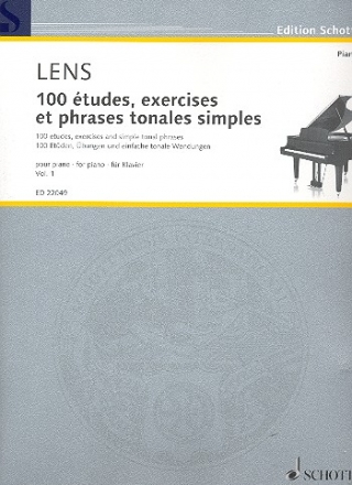 100 Etden, bungen und einfache tonale Wendungen Band 1 fr Klavier