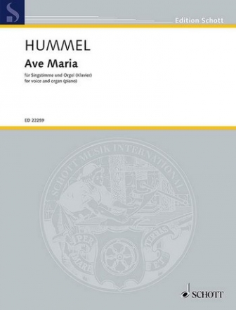 Ave Maria fr Gesang und Orgel (Klavier) Partitur