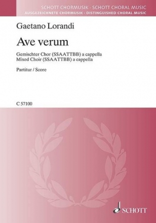 Ave verum fr gem Chor a cappella Partitur