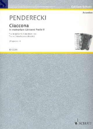 Ciaccona fr 3 Akkordeons Partitur und Stimmen