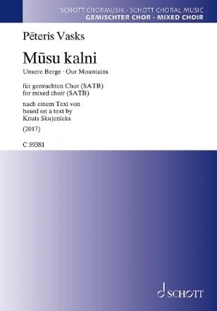 Musu kalni - unsere Berge fr gem Chor a cappella Partitur (lett/dt)