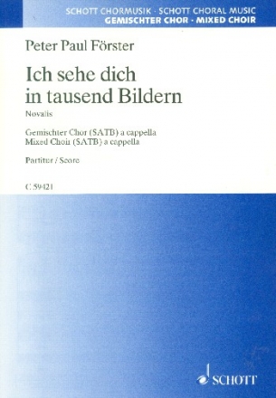 Ich seh dich in tausend Bildern fr gem Chor a cappella Partitur