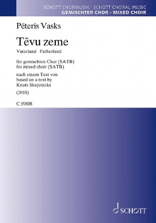 Tevu zeme fr gem Chor a cappella Partitur (lett/en/dt)