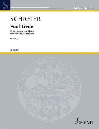 5 Lieder fr Mezzosopran und Klavier Partitur