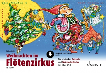 Weihnachten im Fltenzirkus (+Online Audio) fr 1-2 Sopranblockflten Spielpartitur