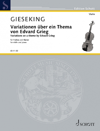 Variationen ber ein Thema von Edvard Grieg fr Violine und Klavier