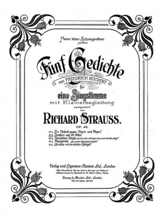 Gestern war ich Atlas op. 46,2 fr Singstimme und Klavier