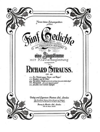 Die sieben Siegel op. 46,3 fr Singstimme und Klavier
