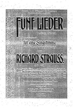 Auf ein Kind op. 47,1 fr Singstimme und Klavier