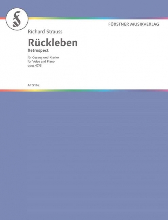 Rckleben op. 47,3 fr Singstimme und Klavier