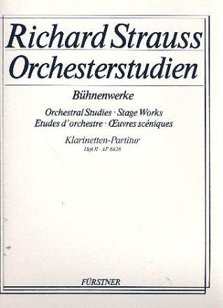 Orchesterstudien aus Bhnenwerken Band 2 fr Klarinetten Spielpartitur
