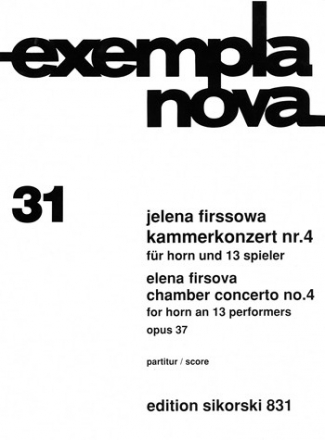 Kammerkonzert Nr. 4 Fr Horn und 13 Spieler #F# HnSolo, Kammerorchester