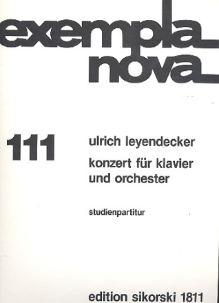 Konzert fr Klavier und Orchester Studienpartitur,  Faksimile