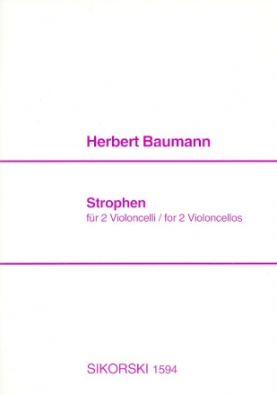 Strophen fr 2 Violoncelli Partitur und Stimmen