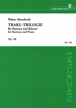 Trakl-Trilogie fr Bariton und Klavier