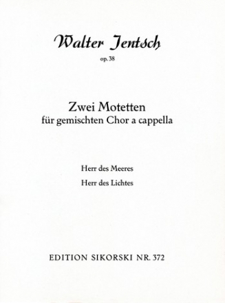 2 Motetten fr gem Chor a cappella Chorpartitur