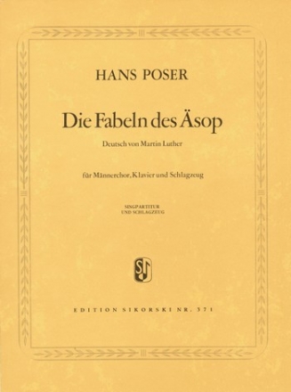 Die Fabeln des sop fr Mnnerchor Klavier und Schlagzeug Chorpartitur