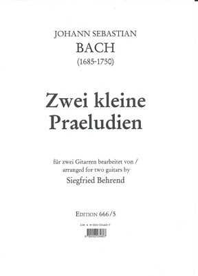2 kleine Praeludien fr 2 Gitarren Stimmen