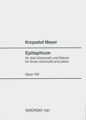 Epitaphium op.100 fr 3 Violoncelli und Klavier