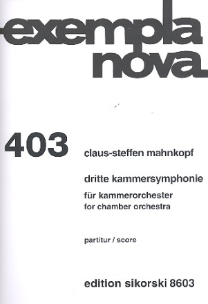 Kammersymphonie Nr.3 Studienpartitur