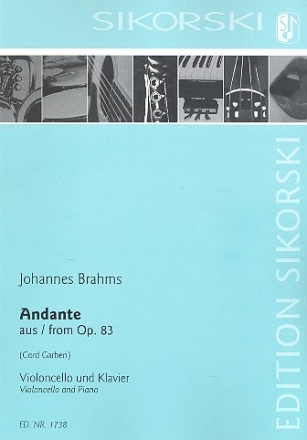 Andante op.83 fr Violoncello und Klavier
