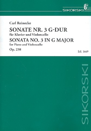 Sonate G-Dur Nr.3 op.238 fr Violoncello und Klavier