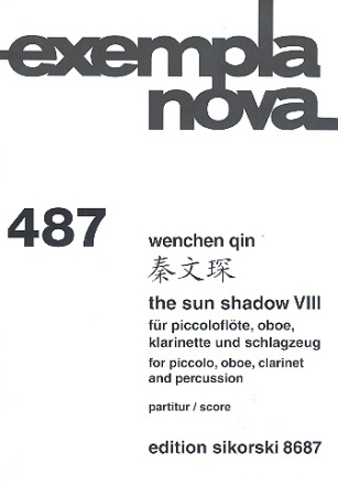The Sun Shadow Nr. 8 fr Piccoloflte, Oboe, Klarinette ud Schlagzeug Partitur