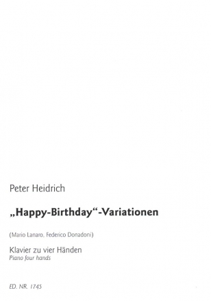 Happy-Birthday-Variationen fr Klavier zu 4 Hnden Spielpartitur