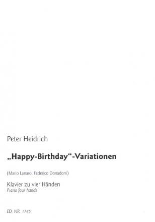 Happy-Birthday-Variationen fr Klavier zu 4 Hnden Spielpartitur