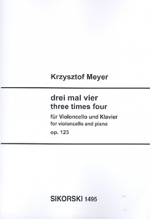 Drei mal vier op.123 fr Violoncello und Klavier