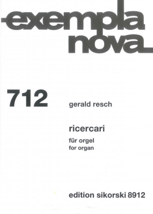 Ricercari fr Orgel