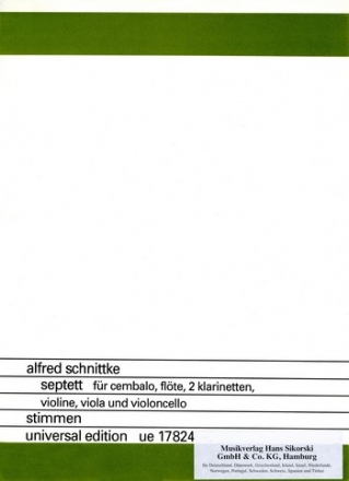 Septett fr Cembalo, Flte, 2 Klarinetten, Streichtrio Stimmen