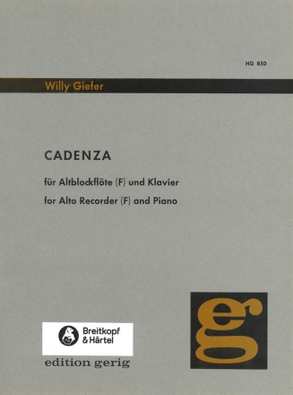 Cadenza fr Altblockfte und Klavier